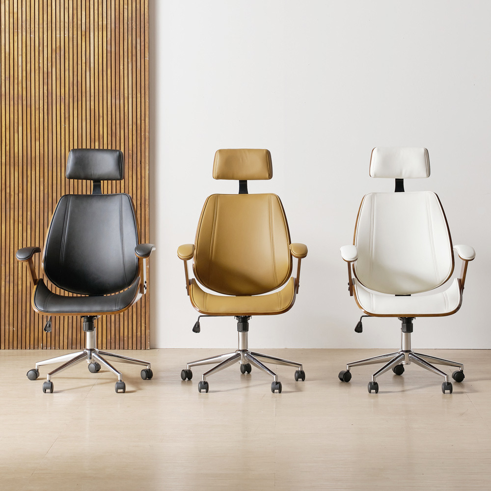 킹 사무용의자 가죽의자 바퀴형 - 상세 이미지 2