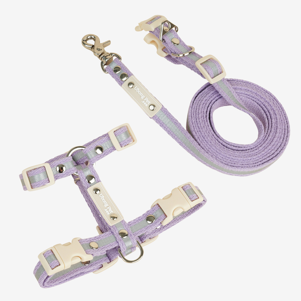 [SET] 야간반사 H형 강아지 하네스 + 멀티 핸즈프리 리드줄 세트 제품 이미지