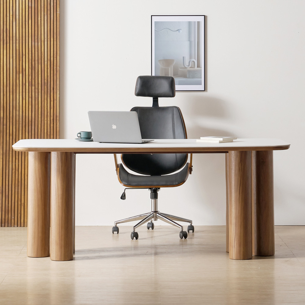 킹 사무용의자 가죽의자 바퀴형 - 상세 이미지 4