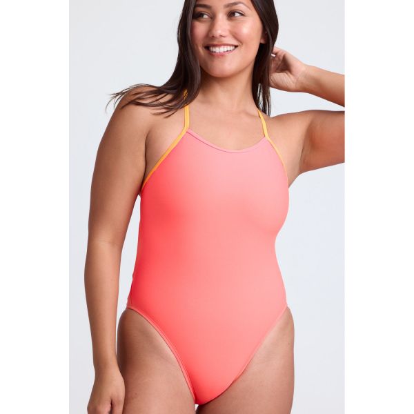 졸린 브랜든 파파야 망고 원피스 수영복 Jolyn Brandon 2 Swim Onesie (contrasts) - Papaya & Mango - 메인 이미지