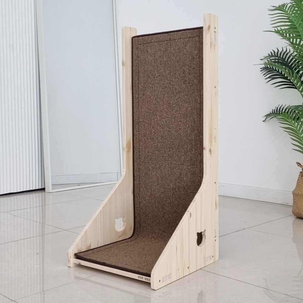 우드팟 고양이 원목 수직 스크래쳐