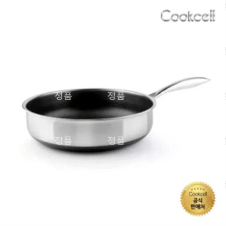 [Cookcell] 쿡셀 통3중 더블 세라믹 코팅 블랙에디션 IH 소테팬 28cm / 품번 03028