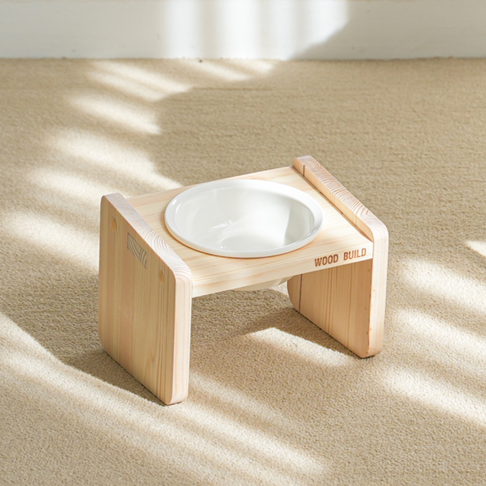 우드팟 강아지밥그릇 고양이밥그릇 애견 식기 식탁 1,2,3구 세트