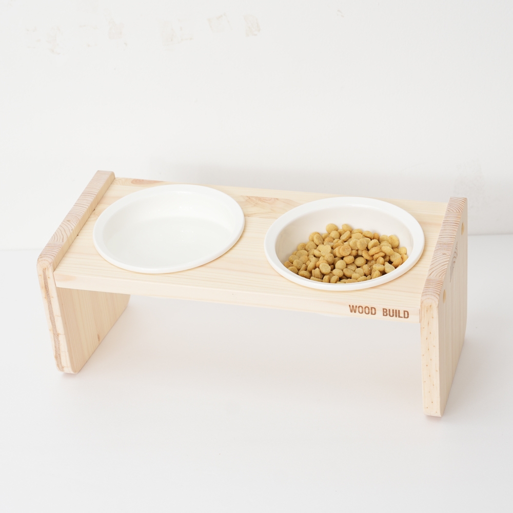 우드팟 강아지밥그릇 고양이밥그릇 애견 식기 식탁 1,2,3구 세트