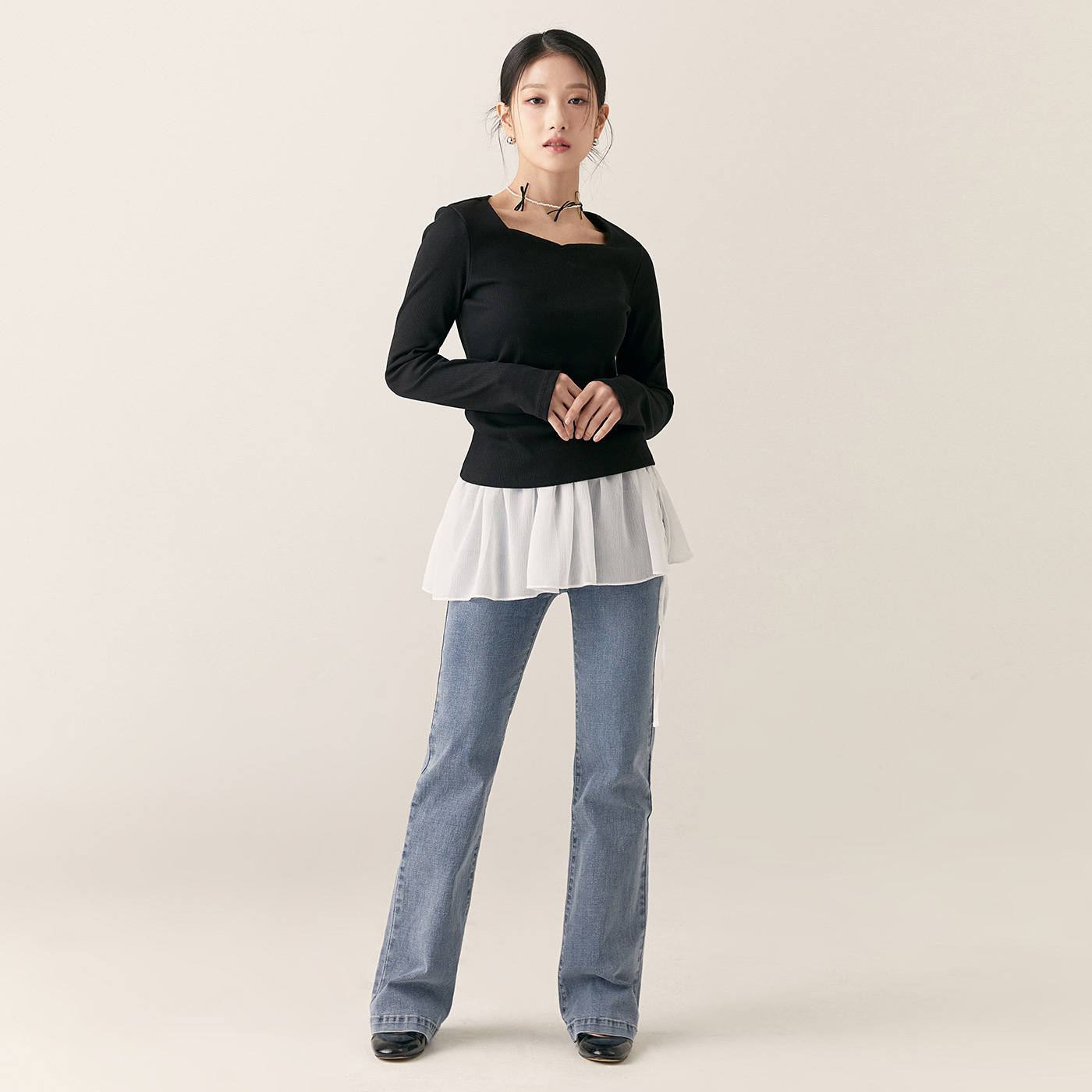 [Fit me] 로엠 롱 부츠컷 데님 RMTJF24G03 - 상세 이미지 4