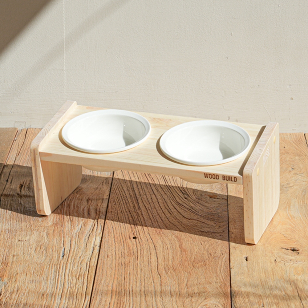 우드팟 강아지밥그릇 고양이밥그릇 애견 식기 식탁 1,2,3구 세트