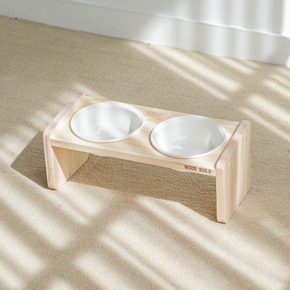 우드팟 강아지밥그릇 고양이밥그릇 애견 식기 식탁 1,2,3구 세트