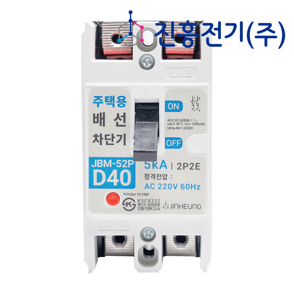 진흥전기 주택용 배선차단기 JBM-52P D40 40A - 메인 이미지