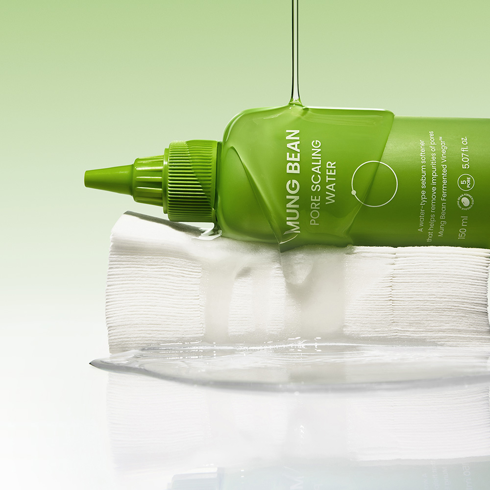 [3종세트] 비플레인 녹두 모공 스케일링 워터 150ml +스케일러 +화장솜 40매 / 피지연화제 피지클리너 - 상세 이미지 3
