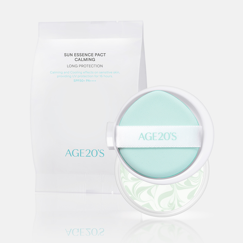 에이지투웨니스 카밍 롱프로텍션 무기자차 선팩트 12.5g 리필1입 (SPF50+ PA++++) 선쿠션 선크림 비건인증