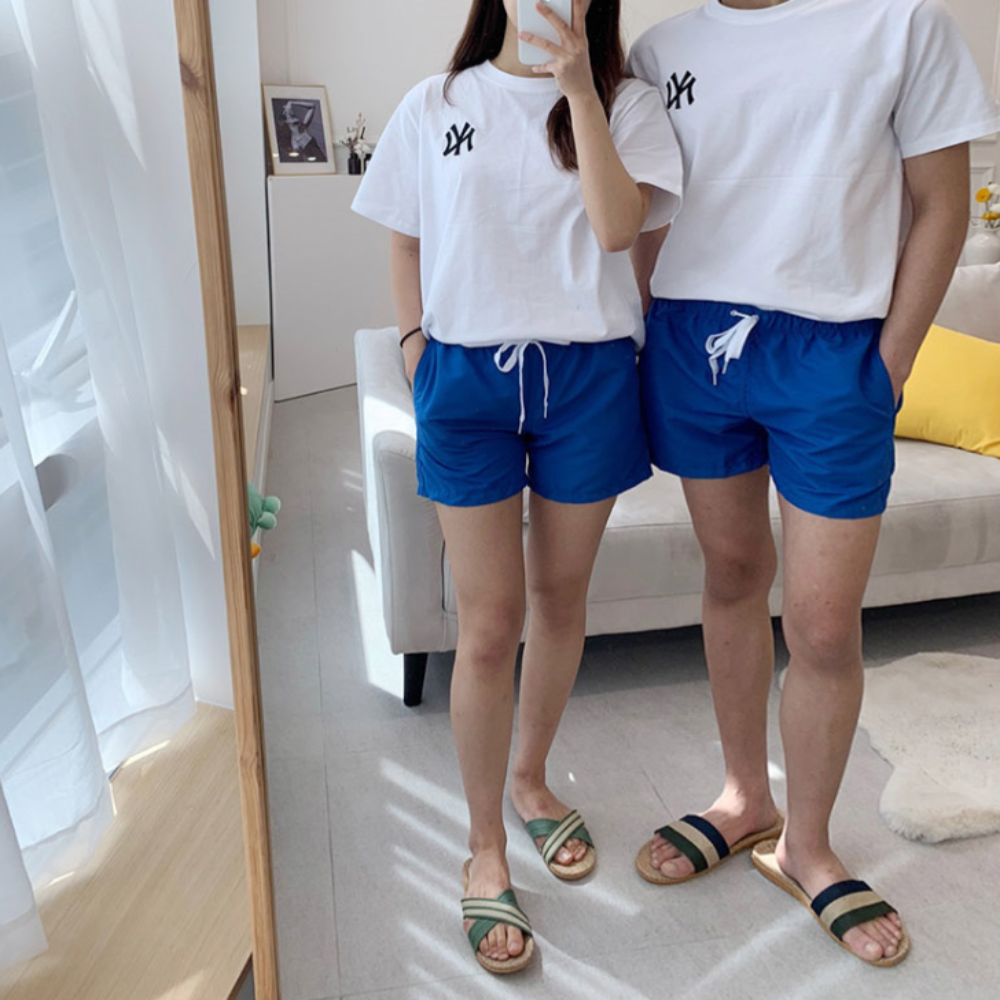 스티아즈 남자 반바지 시원한 여름 밴딩 데일리 쇼츠 커플 여성 트레이닝 운동복 펀한 바지 - 상세 이미지 5