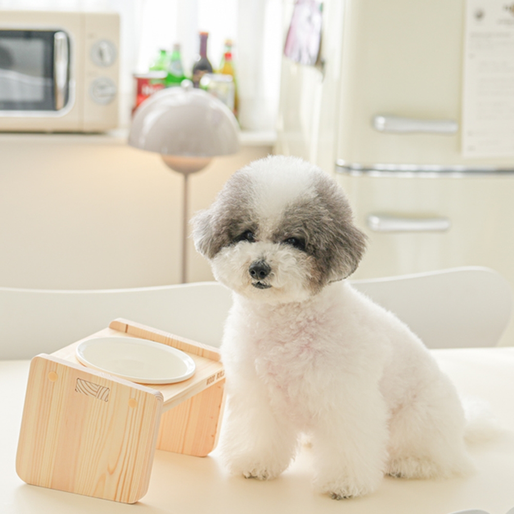 우드팟 강아지밥그릇 고양이밥그릇 애견 식기 식탁 1,2,3구 세트