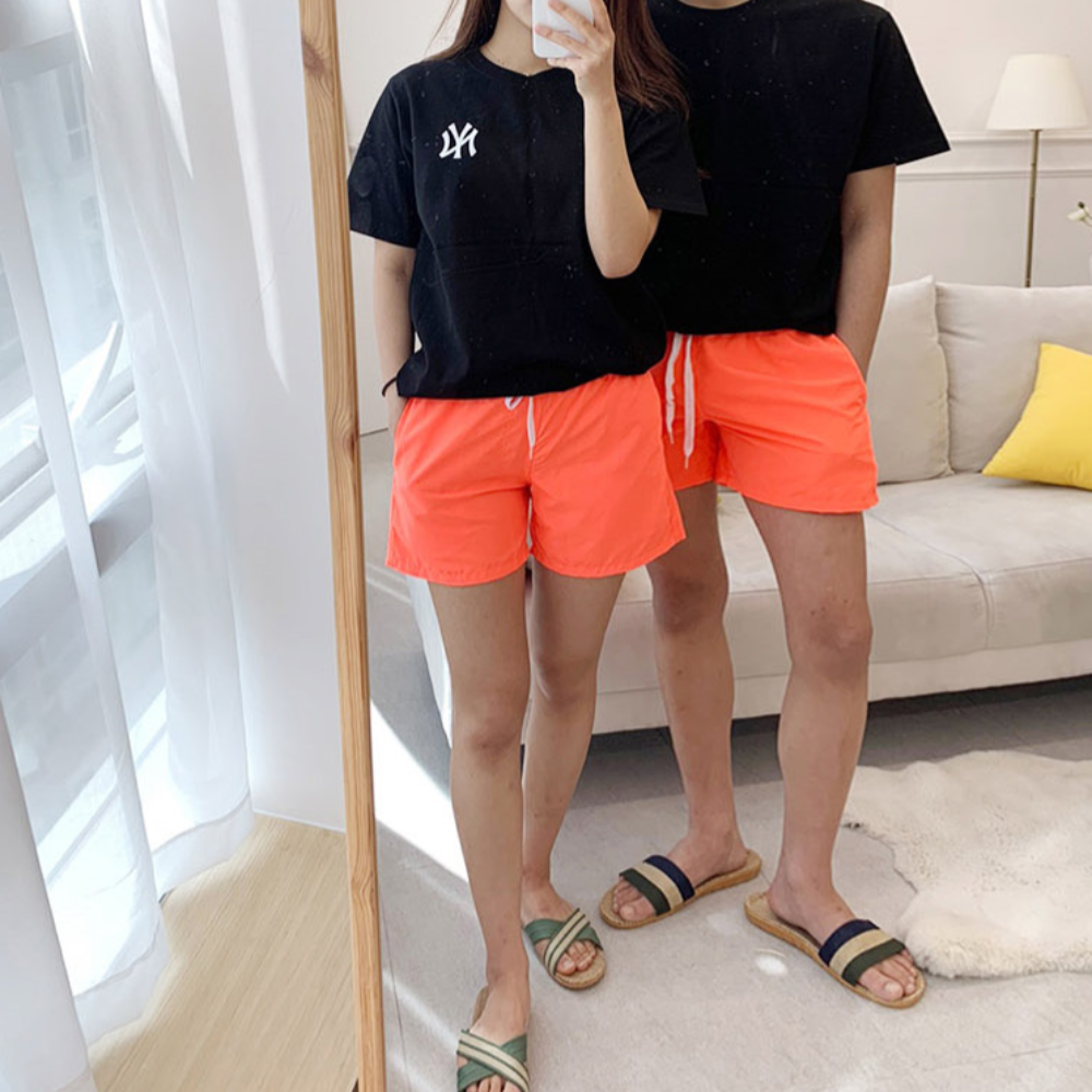 스티아즈 남자 반바지 시원한 여름 밴딩 데일리 쇼츠 커플 여성 트레이닝 운동복 펀한 바지 - 상세 이미지 4