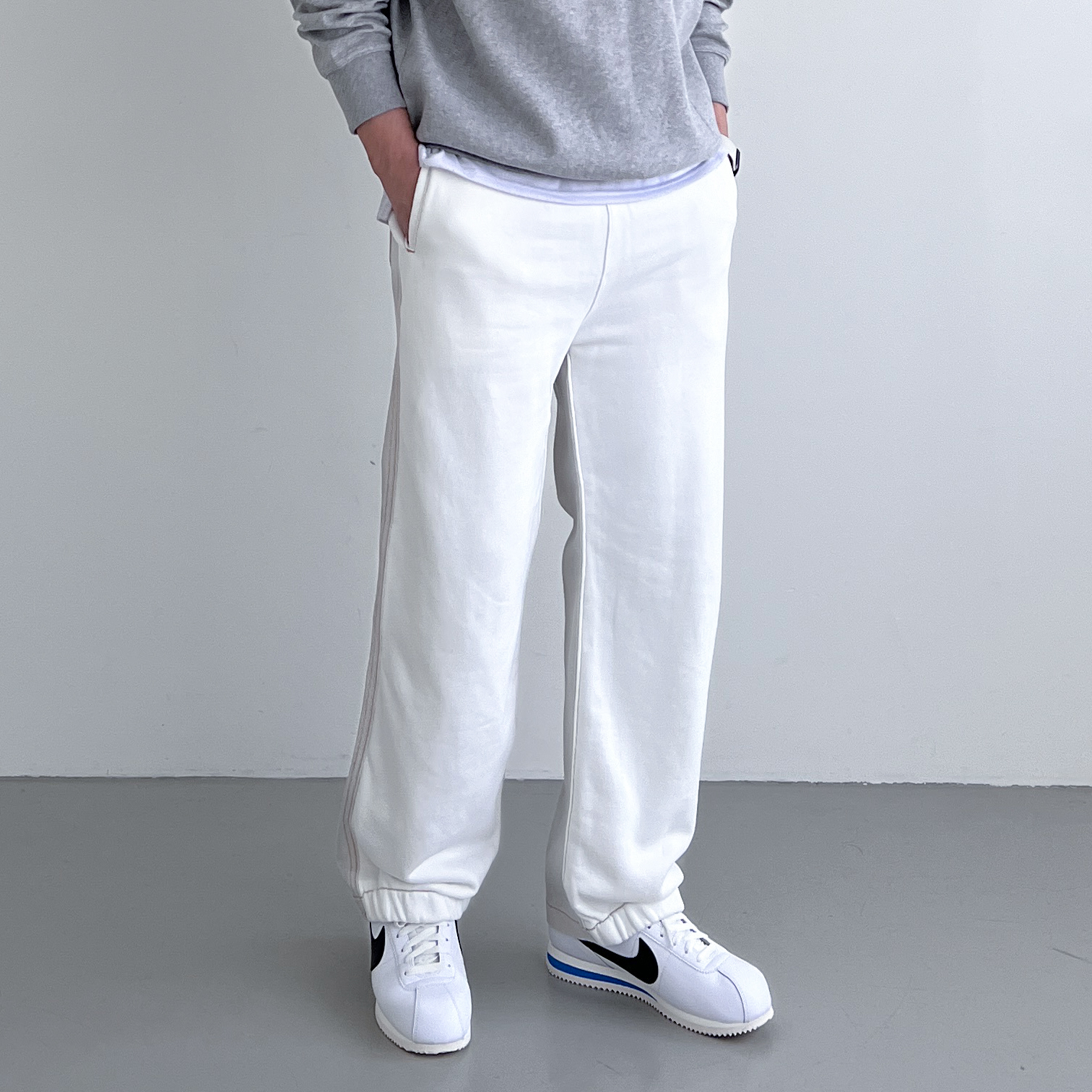 남자와이드트레이닝팬츠 벌룬팬츠 스웻팬츠 남자통바지 - 상세 이미지 4