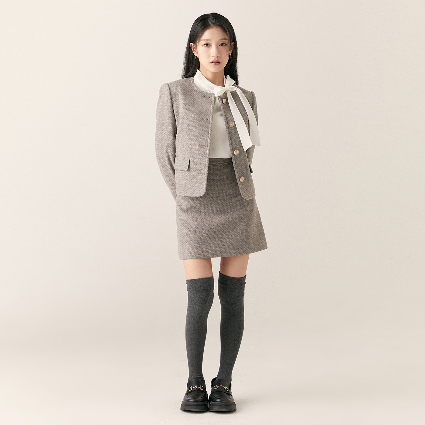로엠 울 미니 스커트 RMWHF12R51 - 메인 이미지