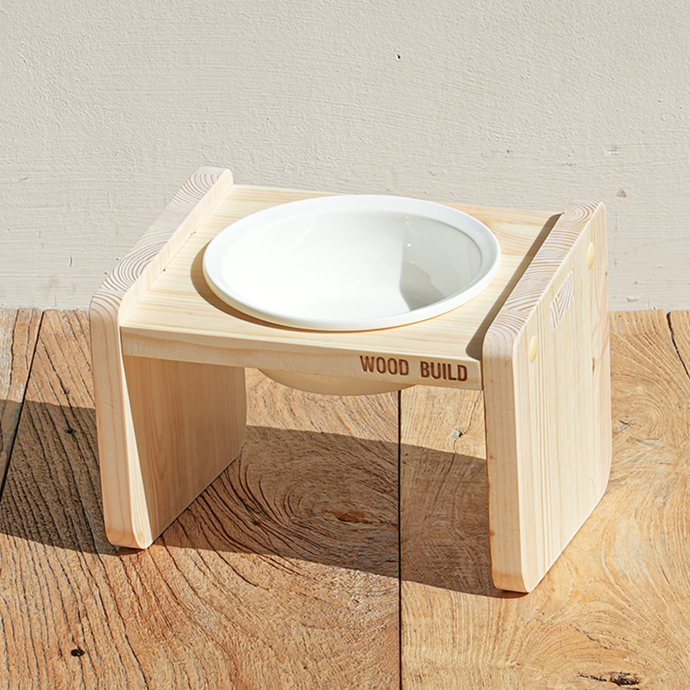 우드팟 강아지밥그릇 고양이밥그릇 애견 식기 식탁 1,2,3구 세트