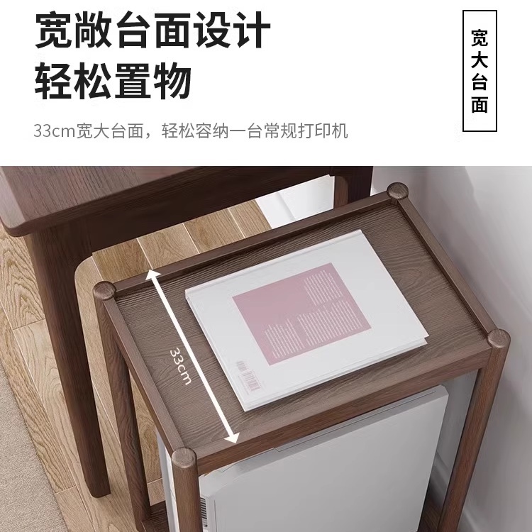 컴퓨터본체 선반 거치대 데스크탑 이동식 정리 보관함 나무 스탠드 바퀴형 - 상세 이미지 2