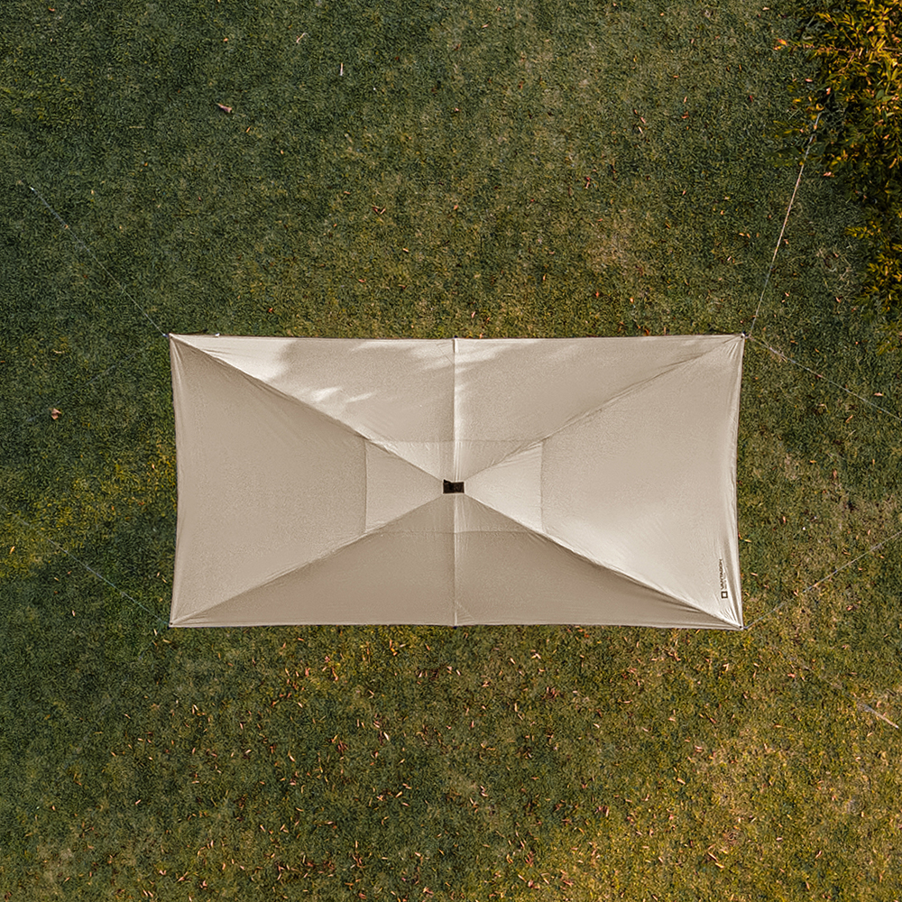 아이두젠 반타곤 렉타 타프 대형 블랙코팅 그늘막 3.8x2x2.3m, 탄