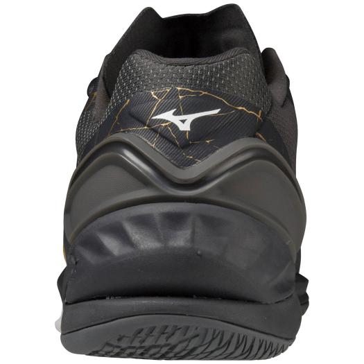 미즈노 MIZUNO 웨이브 스텔스 네오 핸드볼화 핸드볼 신발 X1GA200041 블랙 골드 - 상세 이미지 5