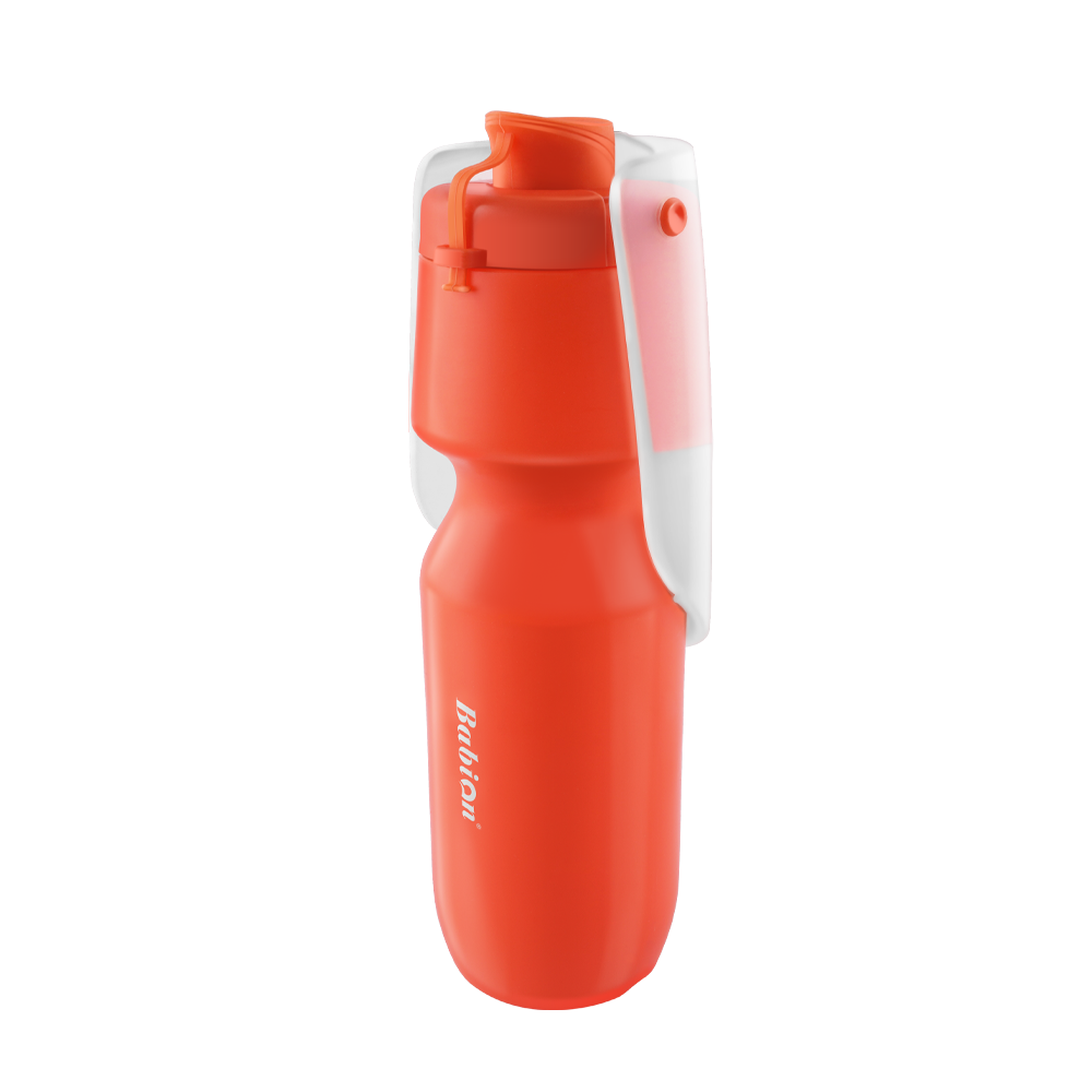 바비온 댕댕보틀 휴대용 강아지 애견 산책 물통 실리콘 물병 700ml 오렌지/그린 - 메인 이미지