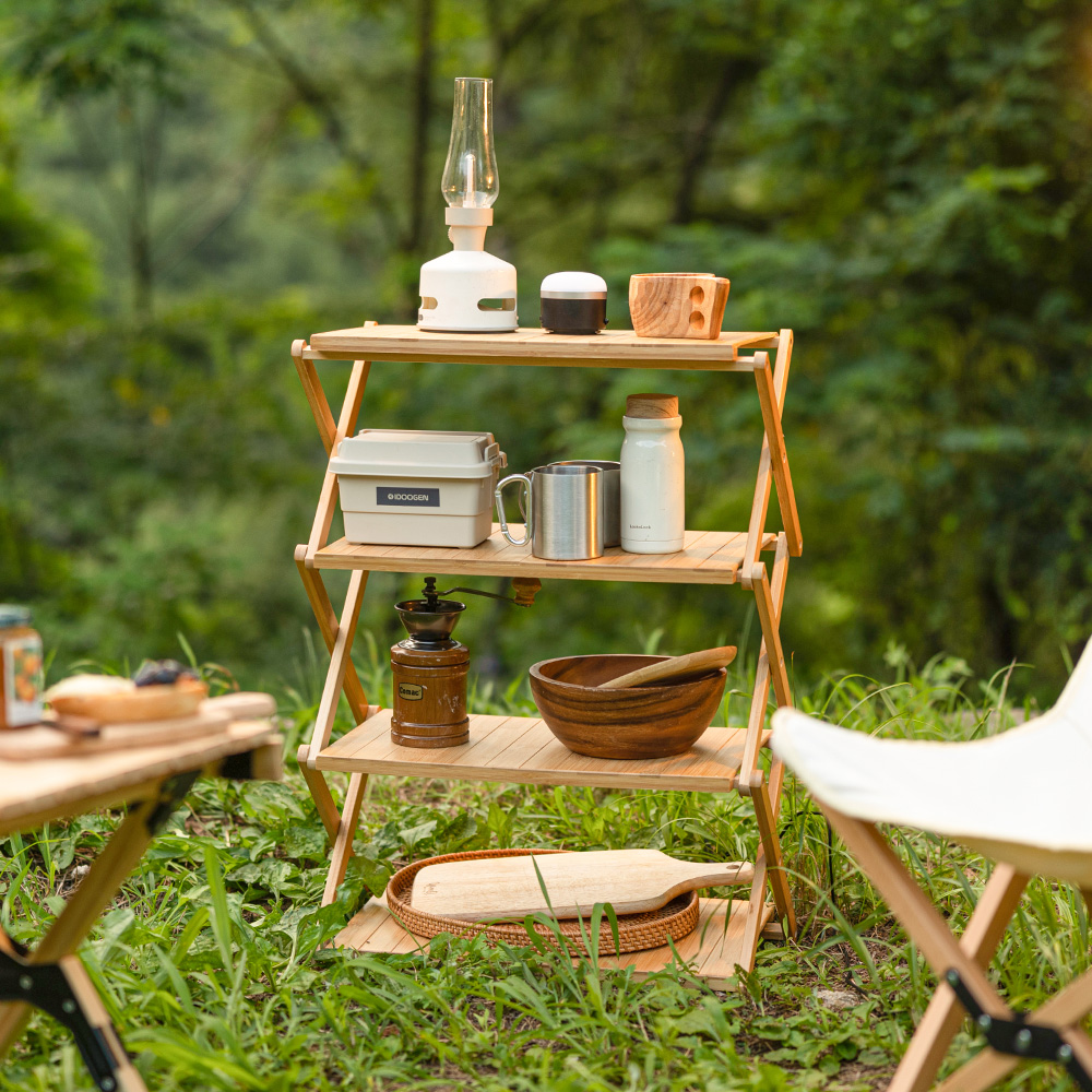 밤부 우드 쉘프 선반 4단 일반형