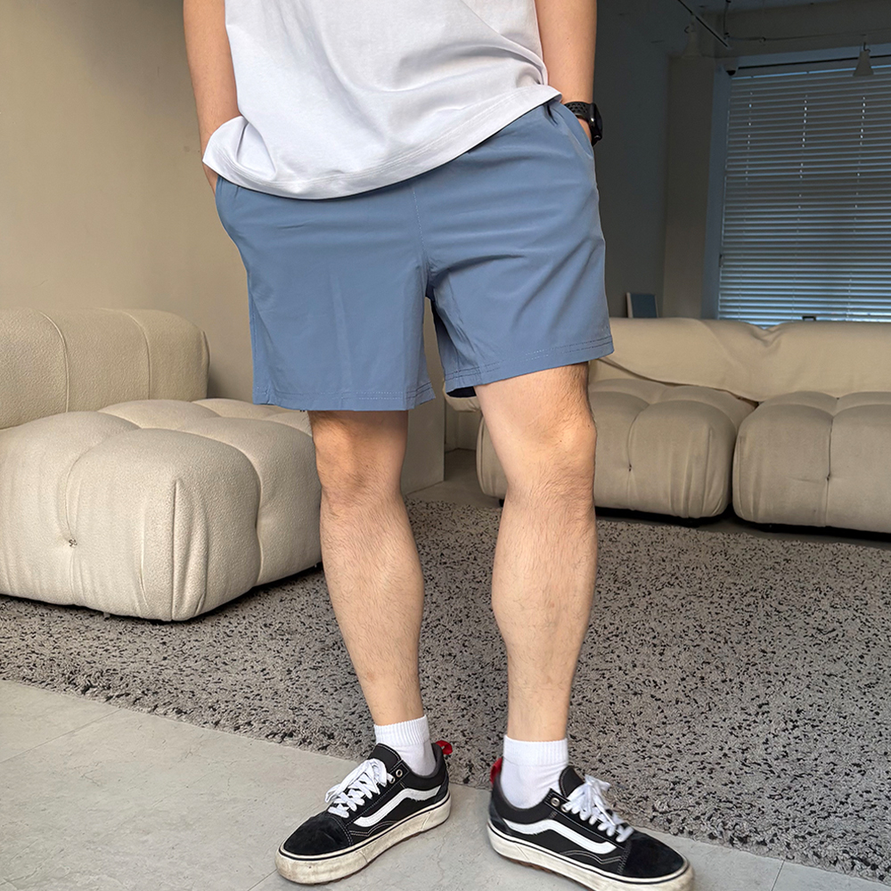 남자수영복바지 반바지 비치웨어 바캉스 휴양지 룩 스판 등산 헬스 런닝 러닝쇼츠 D005 - 상세 이미지 5