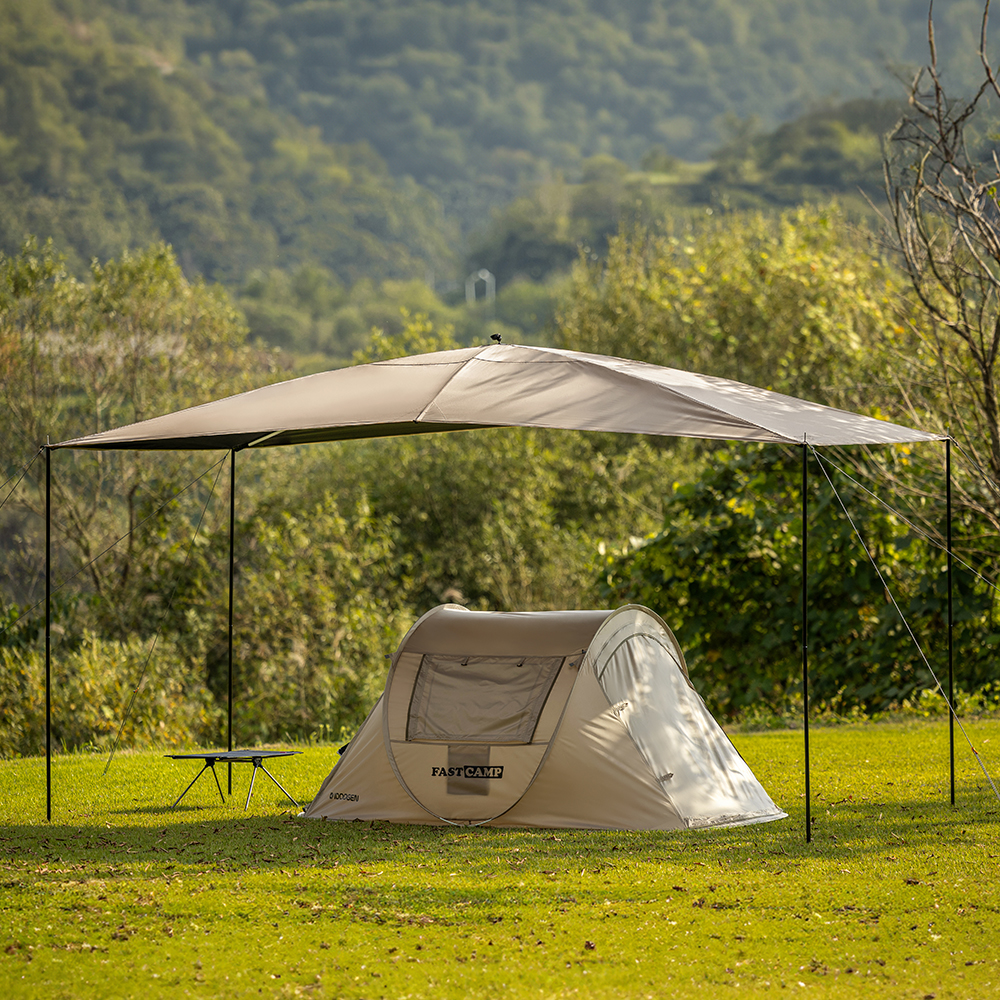 아이두젠 반타곤 렉타 타프 대형 블랙코팅 그늘막 3.8x2x2.3m, 탄