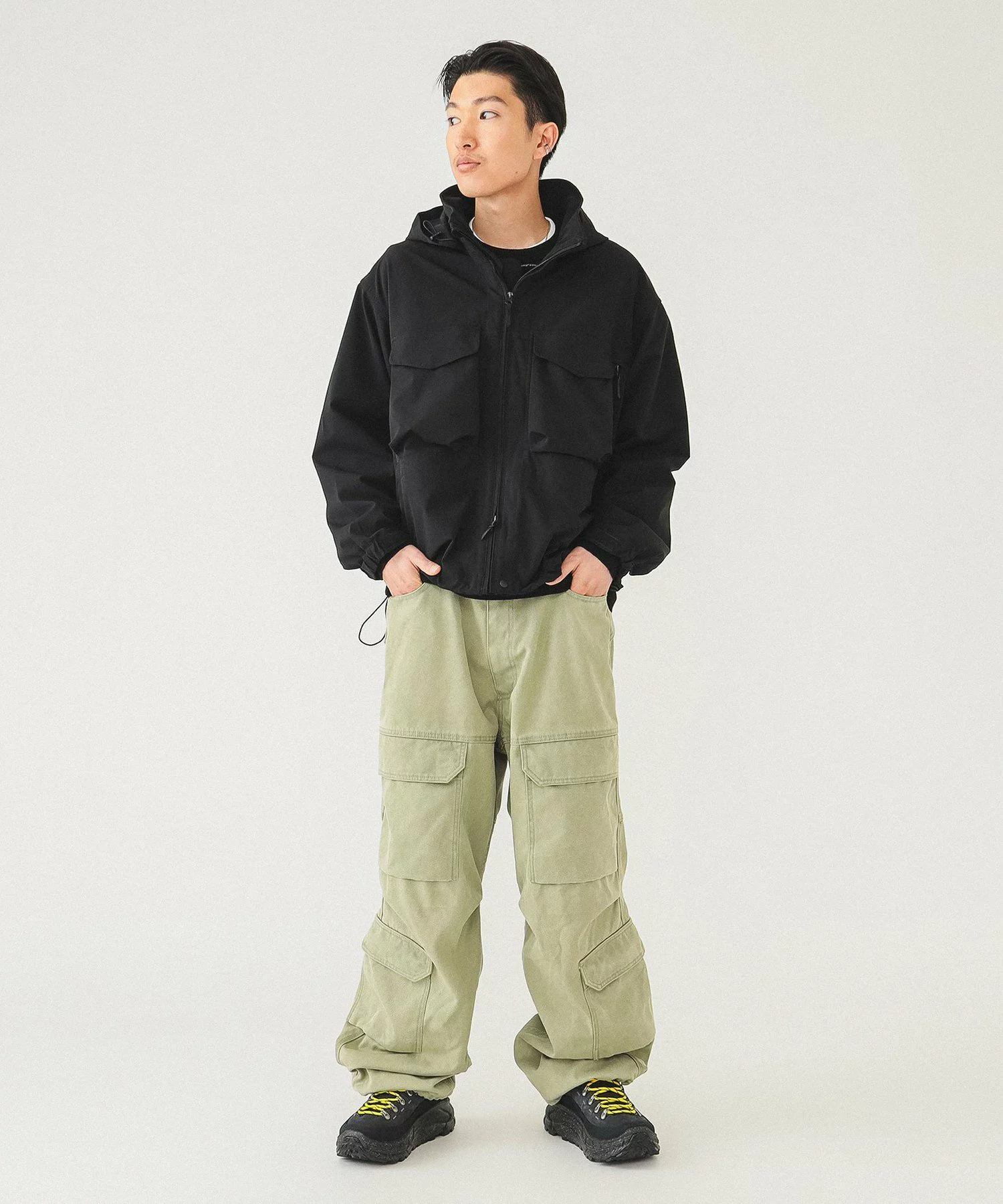 빔즈 BEAMS 2way M-65 와이드 블루종 재킷 밀리터리 점퍼 이미지 6