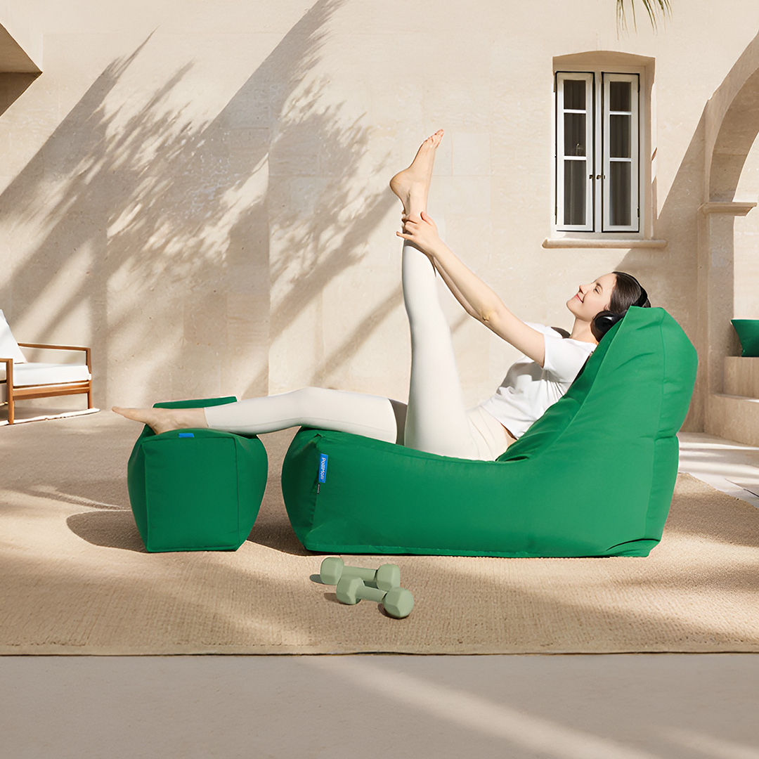 폴리몰리 빈백소파 1인용 대형 607P 실내외 겸용 좌식 쇼파 쿠션, 풋스툴 세트 (메시속커버, 선택안함)