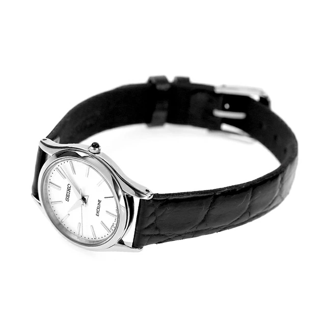세이코 SEIKO 돌체앤엑셀린 여자 가죽 손목 시계 SWDL209 블랙 - 상세 이미지 3