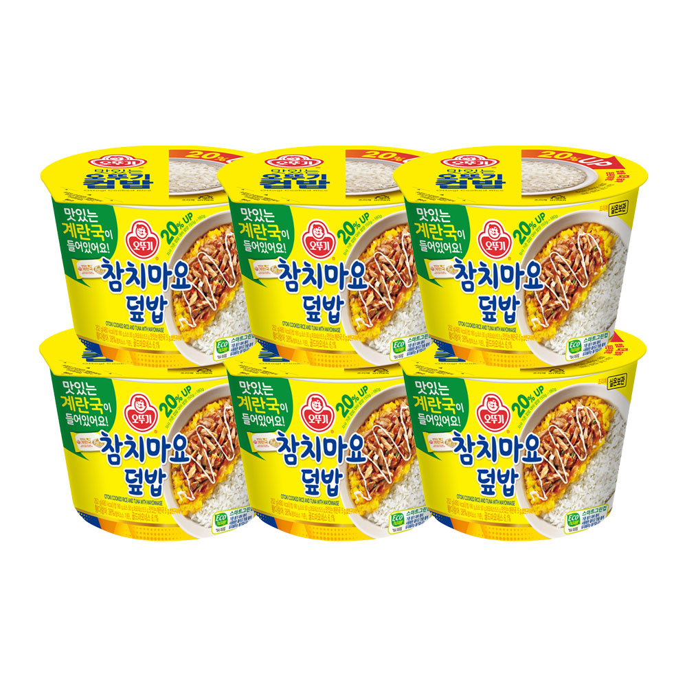 오뚜기 컵밥 참치마요덮밥+즉석 계란국 252g 6개 - 상품 이미지