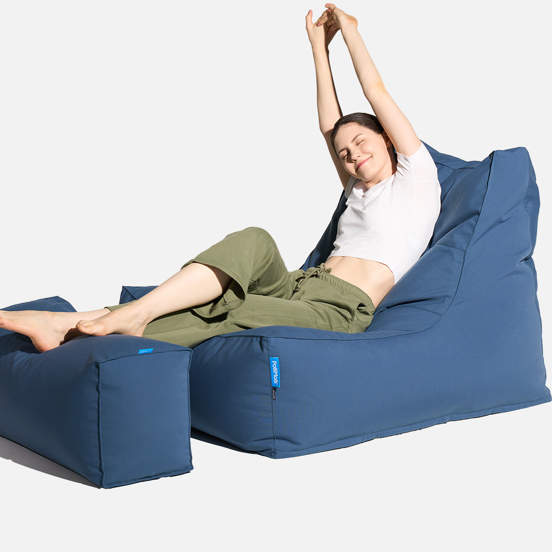 폴리몰리 빈백소파 1인용 대형 607P 실내외 겸용 좌식 쇼파 쿠션, 슬래이트 블루 (메시속커버, 선택안함)