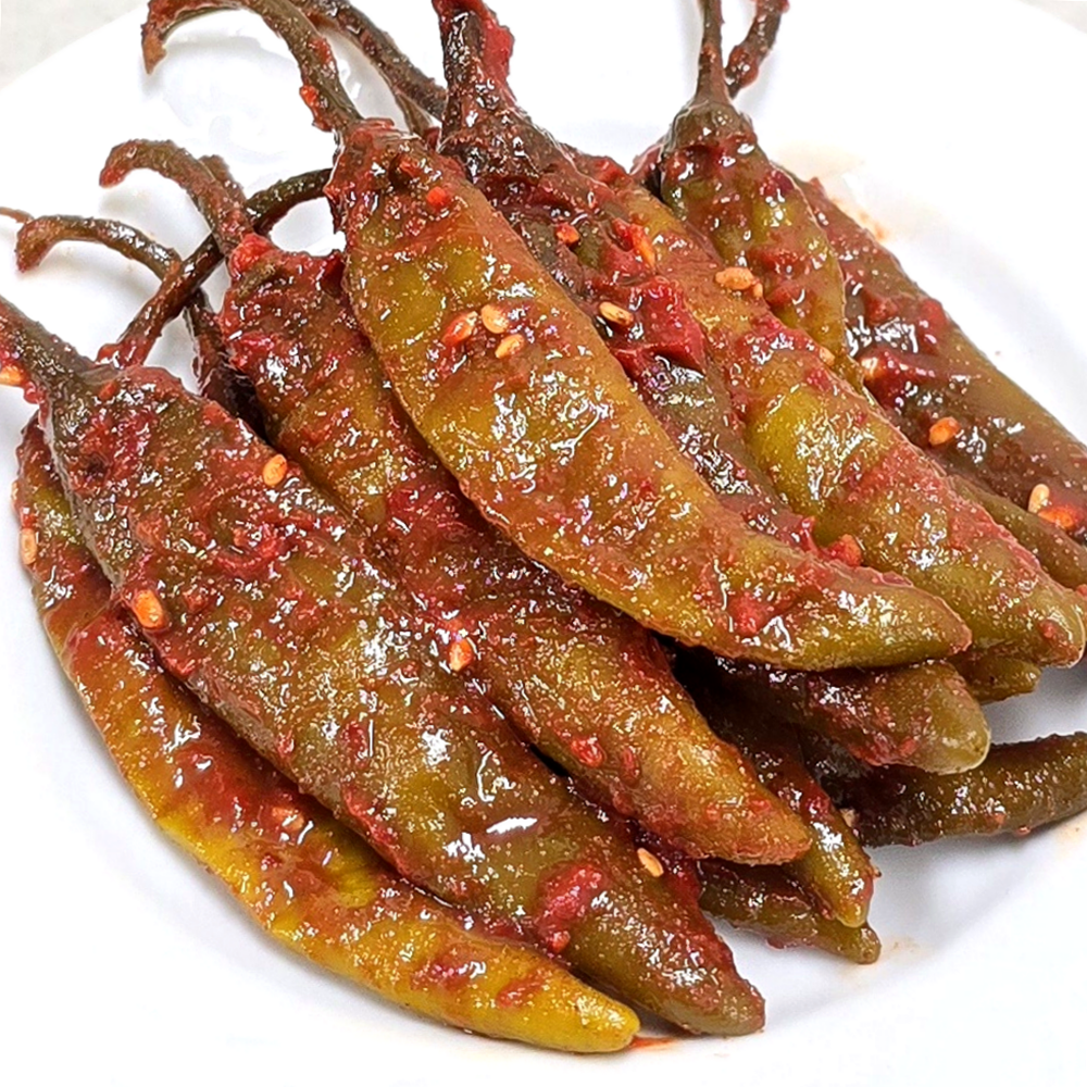 양념 고추 장아찌 삭힌 절임 절인 아삭 대용량 가정용 업소용 도매 2kg, 1개