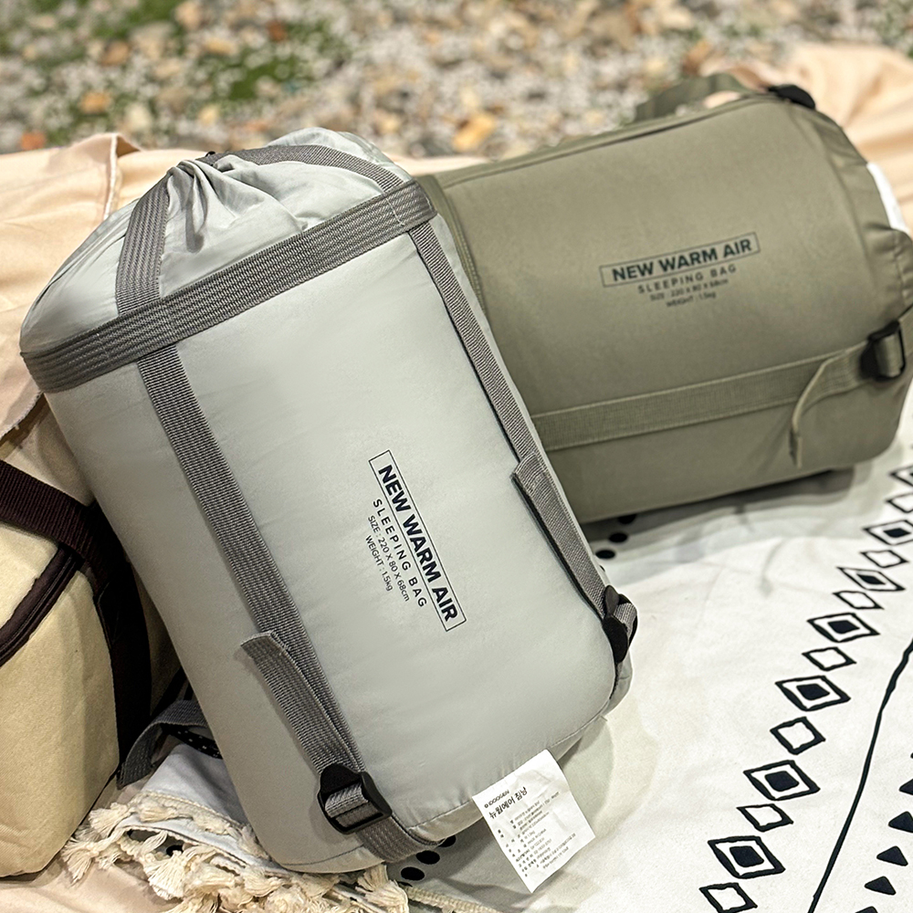 아이두젠 뉴웜에어 캠핑 침낭 이불 웜그레이