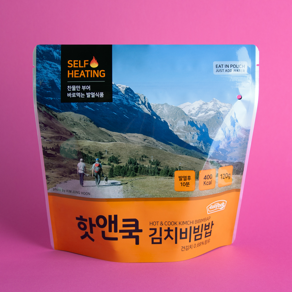핫앤쿡 김치비빔밥 발열도시락 비상식량 발열전투식량 캠핑음식 등산도시락 - 상세 이미지 2