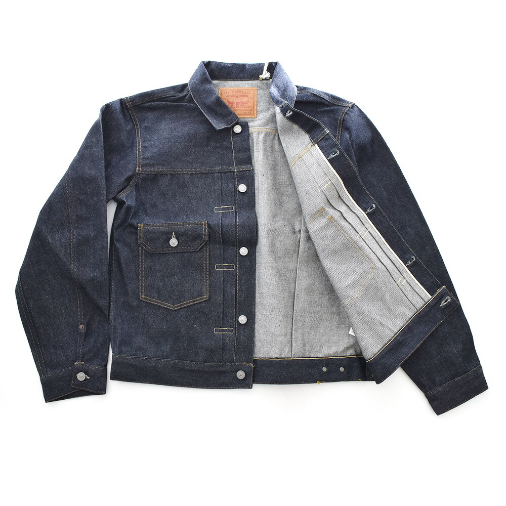 리바이스 Levi`s 빈티지 LVC 1953 타입 2 트래커 자켓 데님 다크 인디고 블랙 - 상세 이미지 5