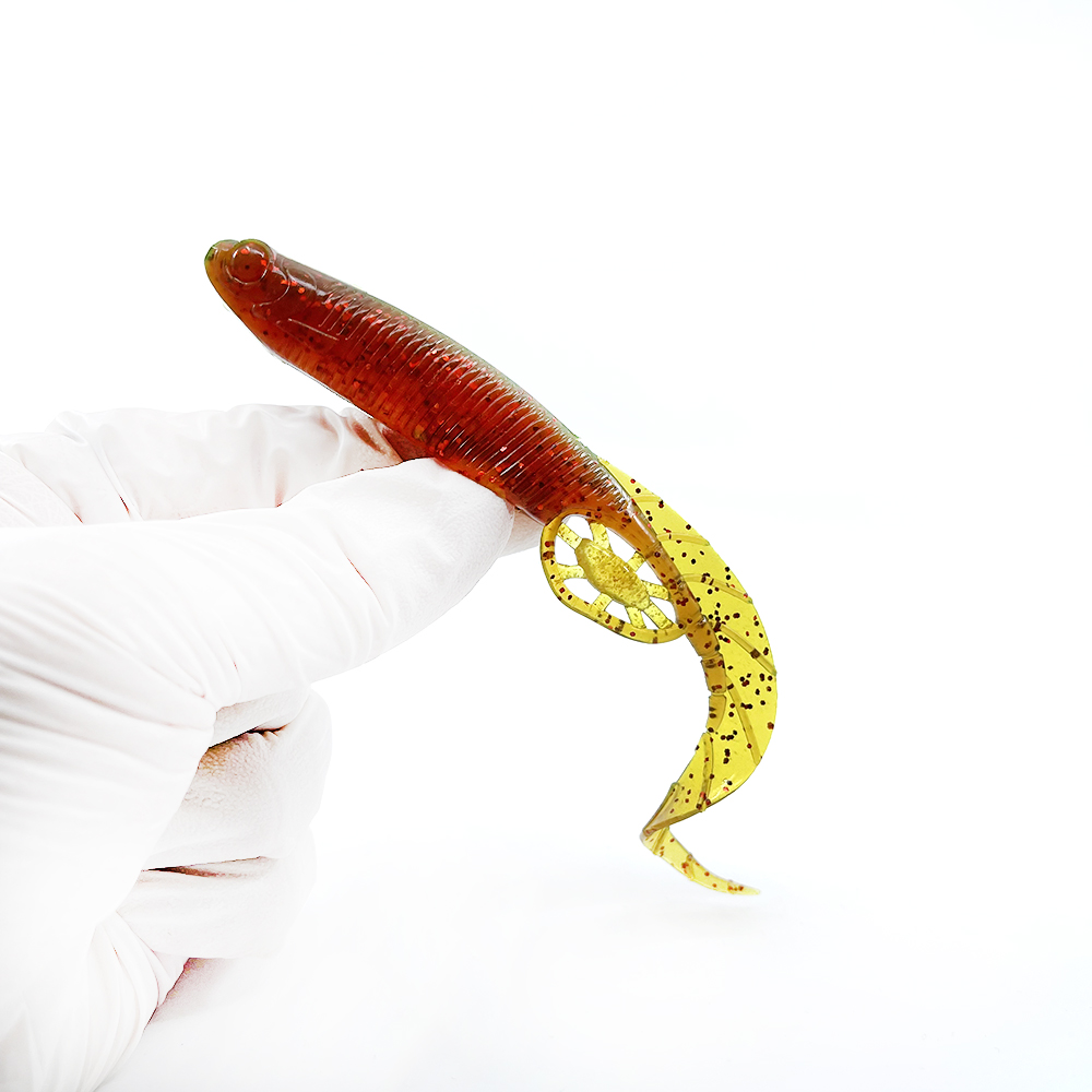 캣츠크로우 모비딕테일 광어웜 다운샷웜 008 모터오일, 12.7cm(5인치) - 상세 이미지 3