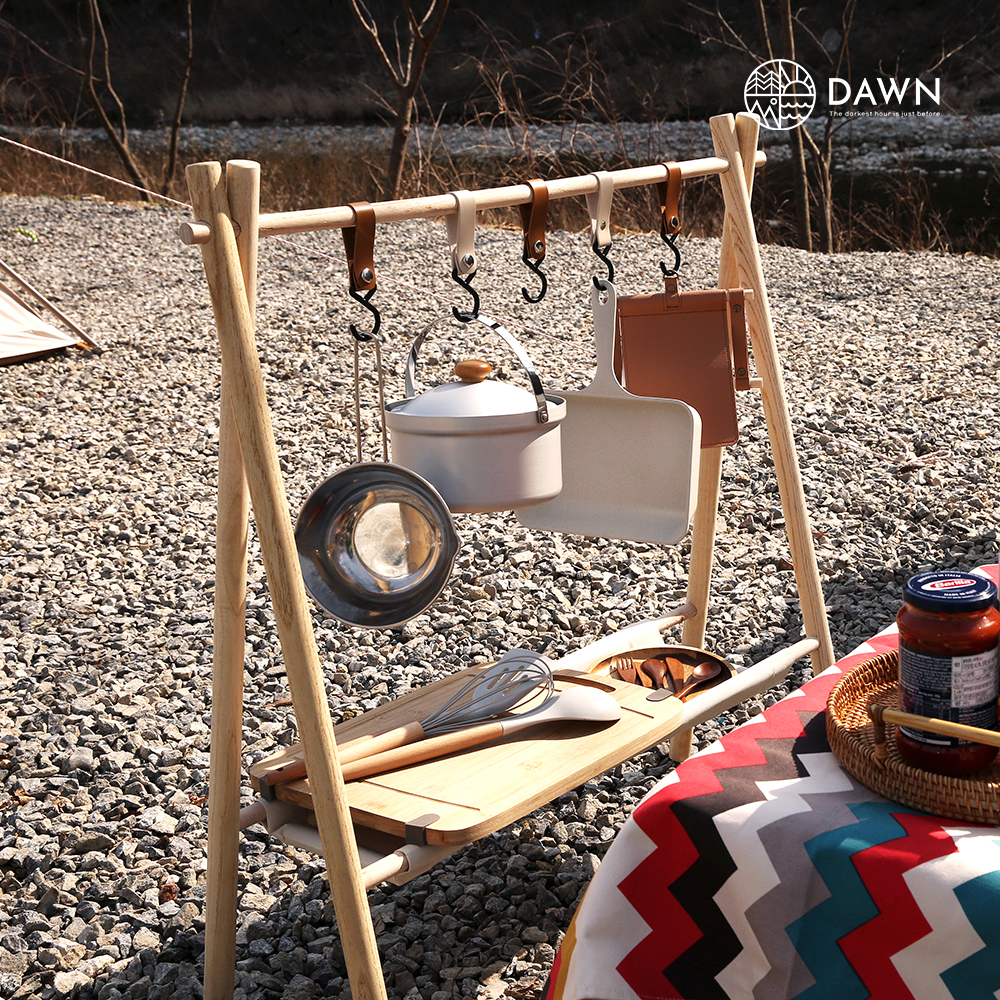 우드 감성 캠핑용 원목 인디언 옷걸이 행어 행거