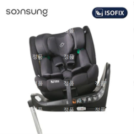 [순성] 우노 올인원 아이사이즈 회전형 카시트 ISOFIX(블랙, 차콜)