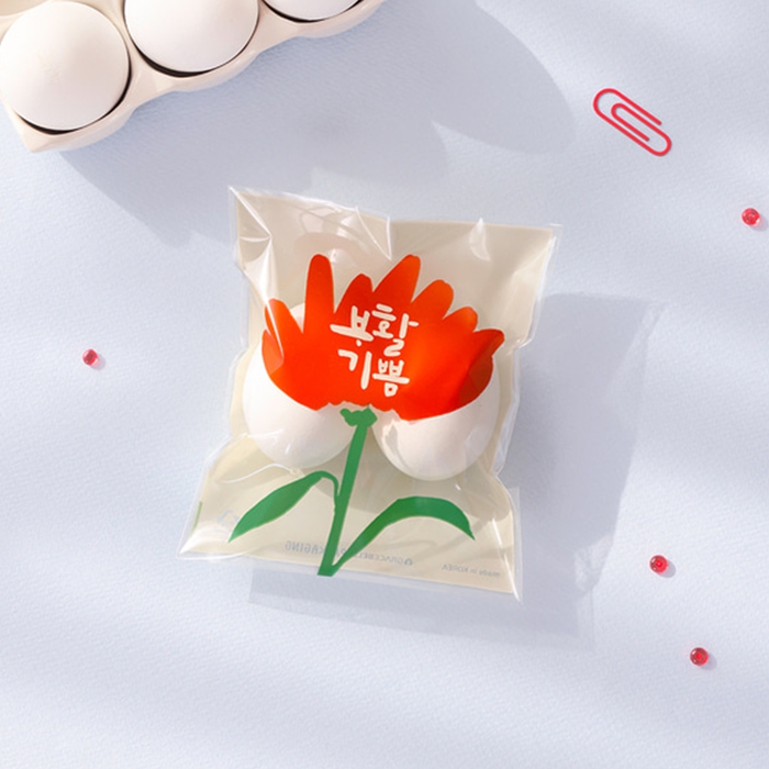 부활절 2구 접착식 비닐(20매) 기쁨 417/달걀포장지,부활절포장 - 메인 이미지