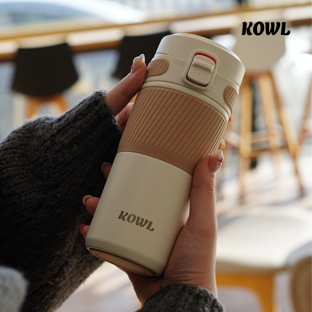 코울 테카포 원터치 데일리 스텐316 진공 보온보냉 거름망 차망 티 텀블러 450ml - 메인 이미지