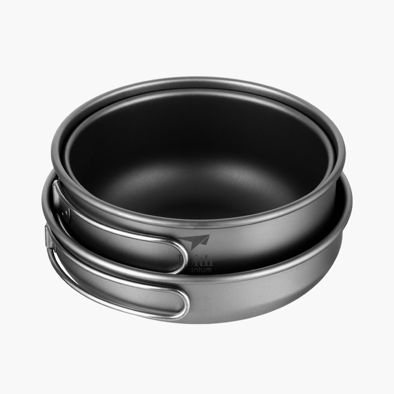 키이스 티타늄 포트 팬쿡 3P 세트 M 백패킹 경량 냄비 코펠