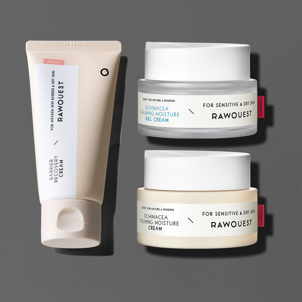 [로우퀘스트] 크림 히어로 3종 세트 (리커버리크림 80ml + 젤크림 50ml + 카밍 모이스처 크림 50ml) - 상품 이미지
