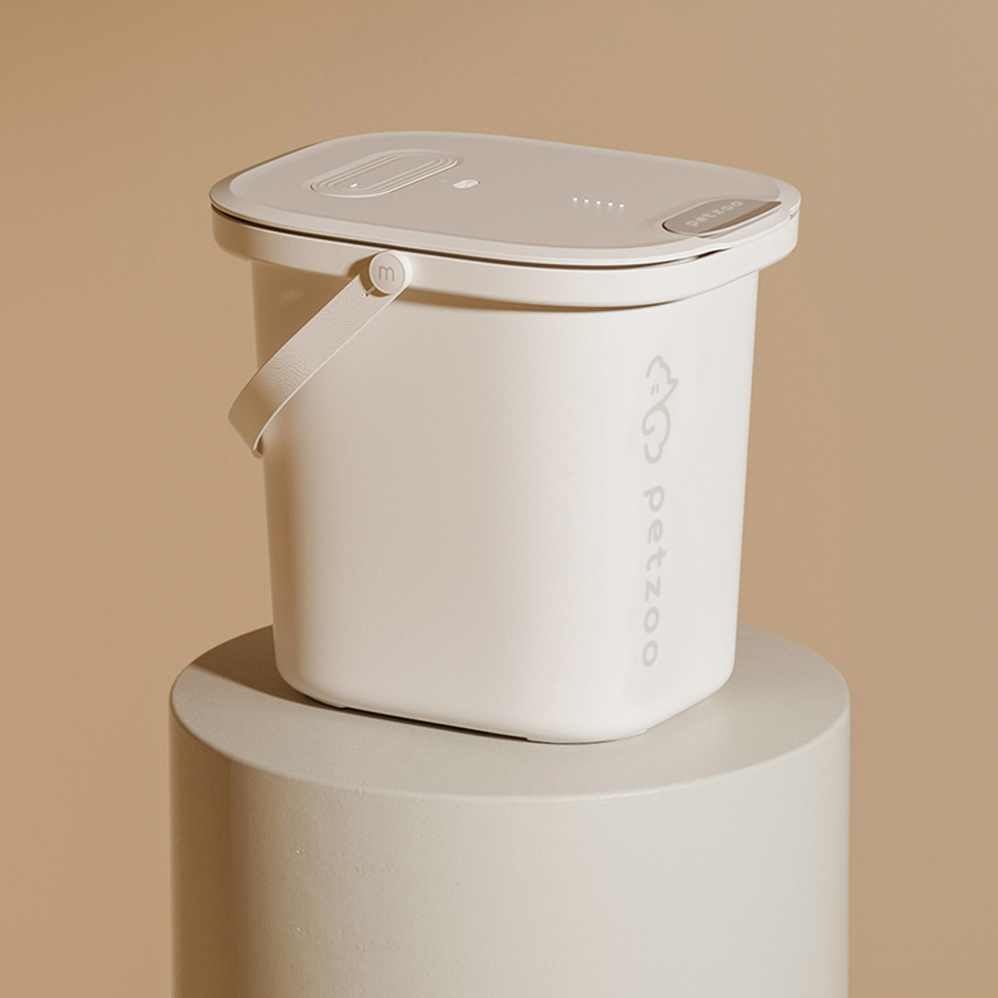 펫쭈 진공 사료통 13L 강아지 고양이 항균 사료보관통 충전식 대용량