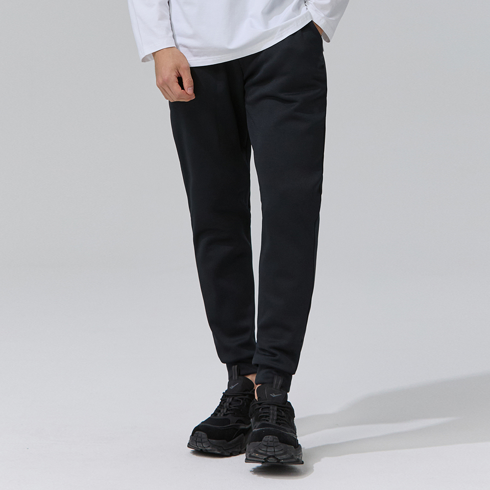 블랙몬스터핏 기모 쿠션지 조거 팬츠 남성 밴딩 스판 바지 겨울 빅사이즈