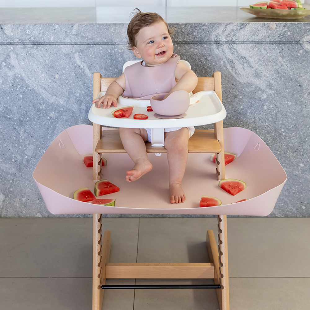 푸드캐처 캐치 자기주도 이유식 매트 턱받이 받침대 스토케 트립트랩 화이트