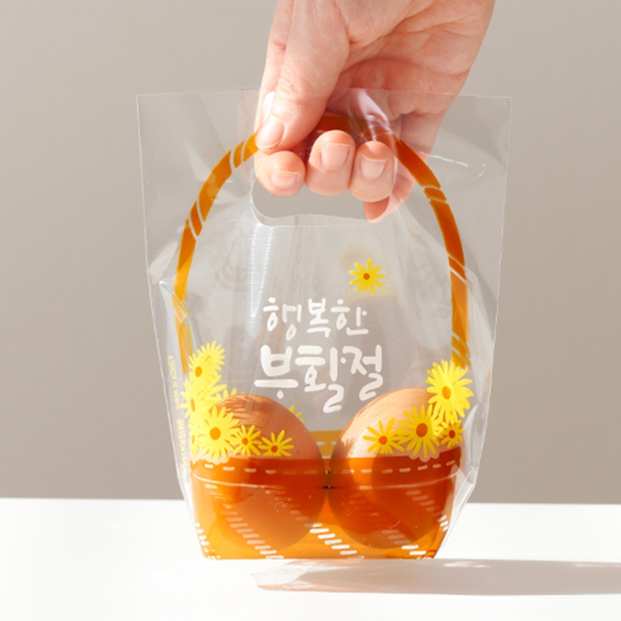 부활절 2구 바구니형비닐(10매) 클래식브라운 238/달걀포장지,부활절포장 - 상세 이미지 3