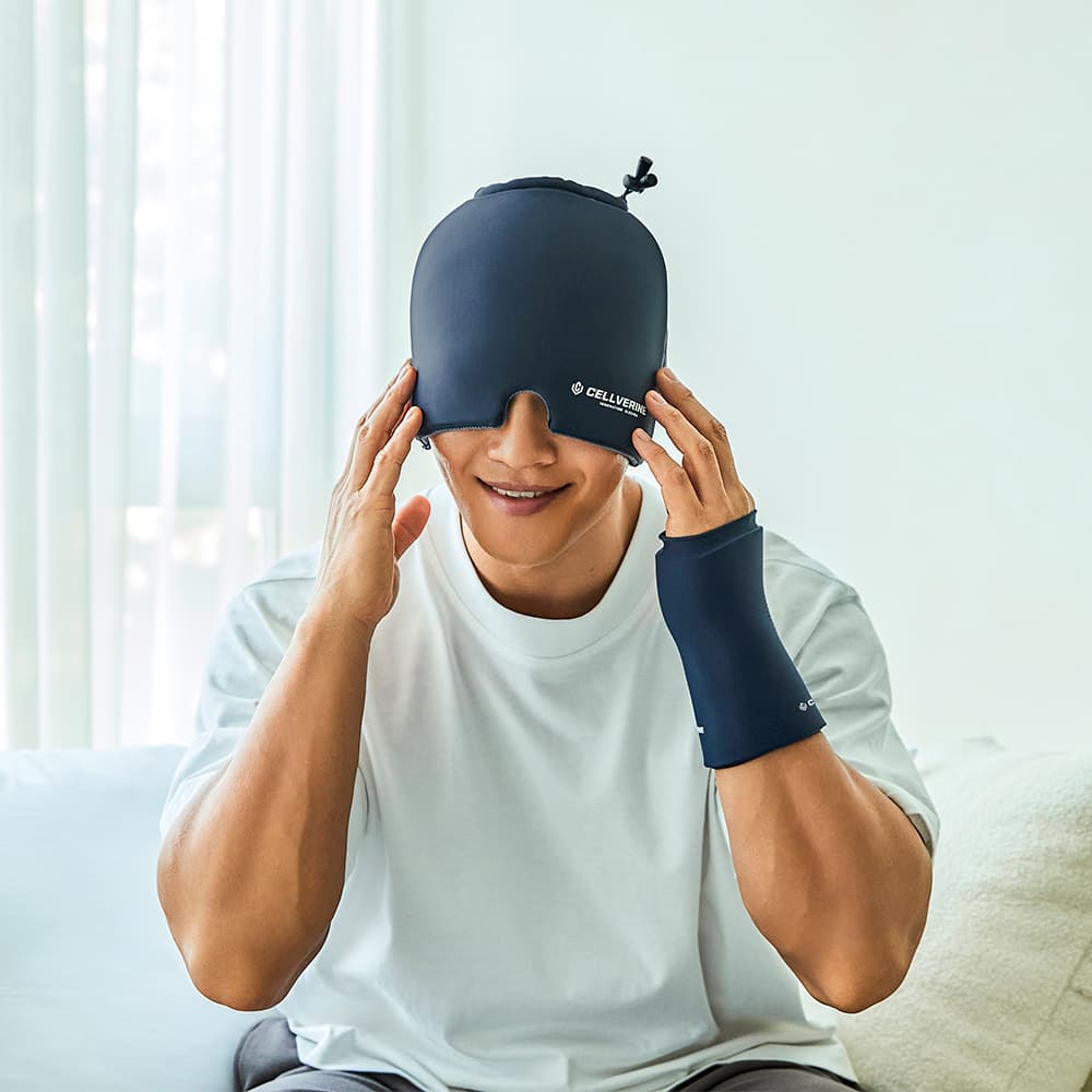 [2팩 셀버린 젤 헤드밴드 손목밴드] 머리 냉찜질팩 손목 눈 얼굴 두피 냉찜질 쿨링 젤팩 아이싱 - 상세 이미지 2
