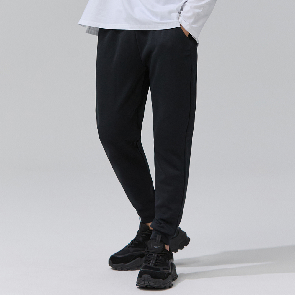 [슈퍼특가]블랙몬스터핏 기모 쿠션지 러닝 조거 팬츠 남성 밴딩 스판 바지 겨울 빅사이즈