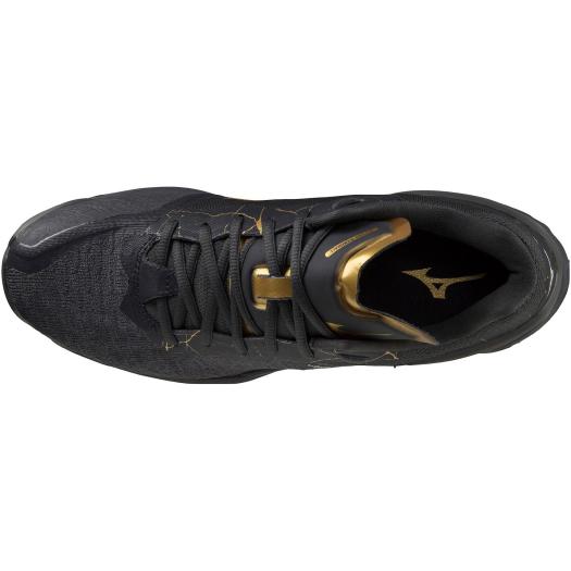 미즈노 MIZUNO 웨이브 스텔스 네오 핸드볼화 핸드볼 신발 X1GA200041 블랙 골드 - 상세 이미지 4